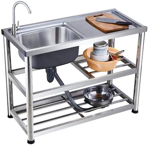 commercial outdoor kitchen sink stainless steel cabinet|freestanding outdoor sink cabinet.